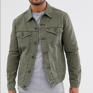 Levi’s olive green trucker jacket